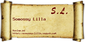 Somossy Lilla névjegykártya